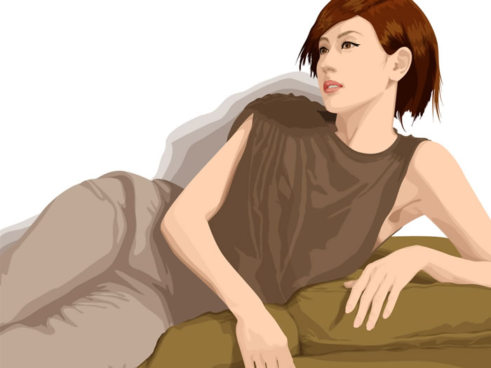 ����ʱ�в廭��Ů��ֽ����