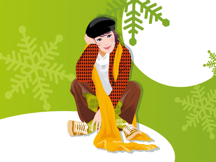 ����ʱ�в廭��Ů��ֽ����