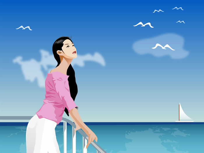 ����ʱ�в廭��Ů��ֽ����