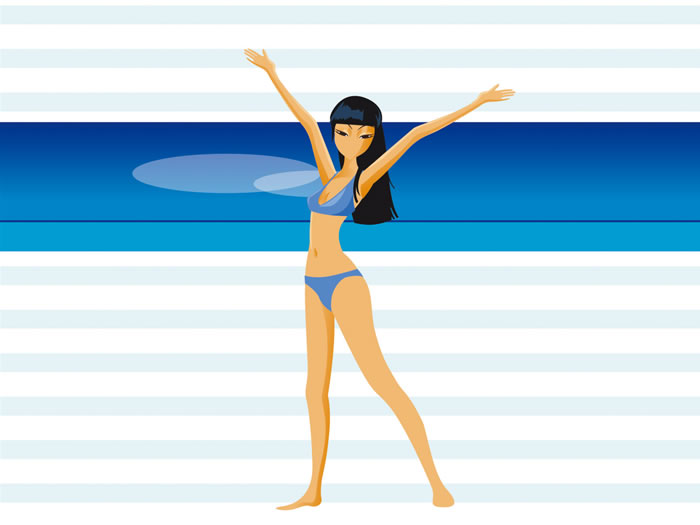 ����ʱ�в廭��Ů��ֽ����