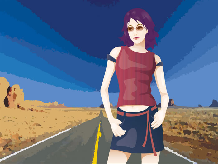 ����ʱ�в廭��Ů��ֽ����