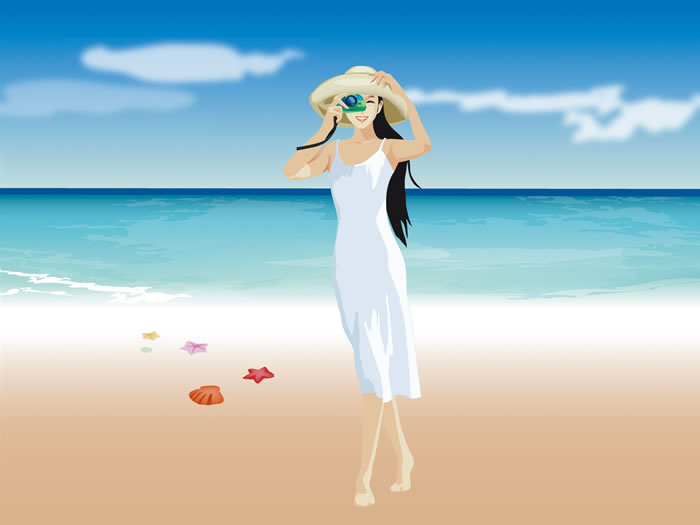 ����ʱ�в廭��Ů��ֽ����