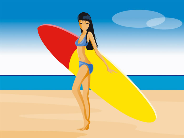 ����ʱ�в廭��Ů��ֽ����