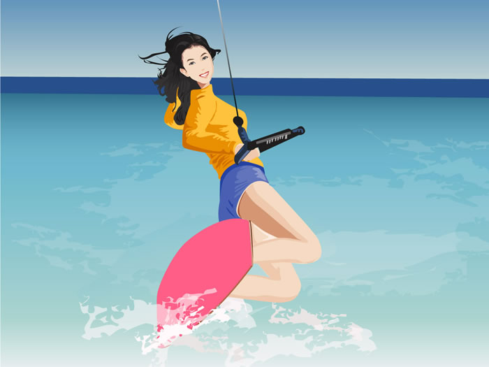 ������Ůʱ�в廭��ֽ����