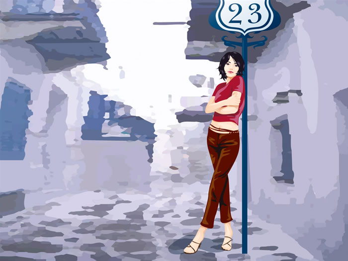 ������Ůʱ�в廭��ֽ����