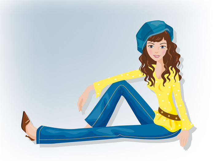 ������Ůʱ�в廭��ֽ����