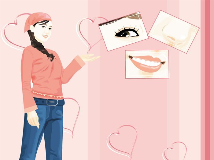 ������Ůʱ�в廭��ֽ����