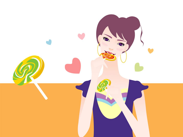 ����OL��Ůʱ�б�ֽ�廭����