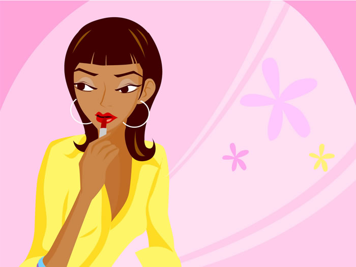 ����OL��Ůʱ�б�ֽ�廭����