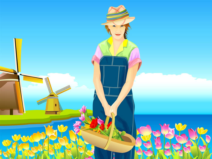 ����OL��Ůʱ�б�ֽ�廭����