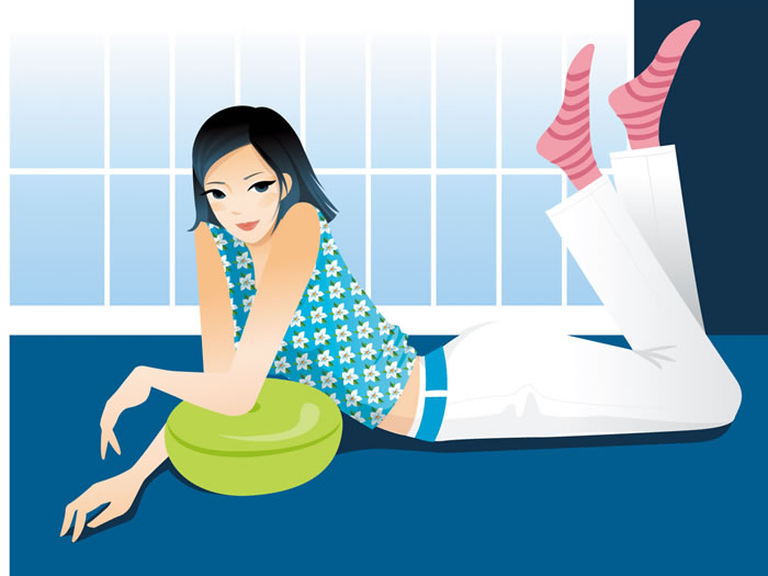 ����OL��Ůʱ�б�ֽ�廭����