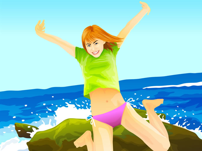 ����OL��Ůʱ�б�ֽ�廭����