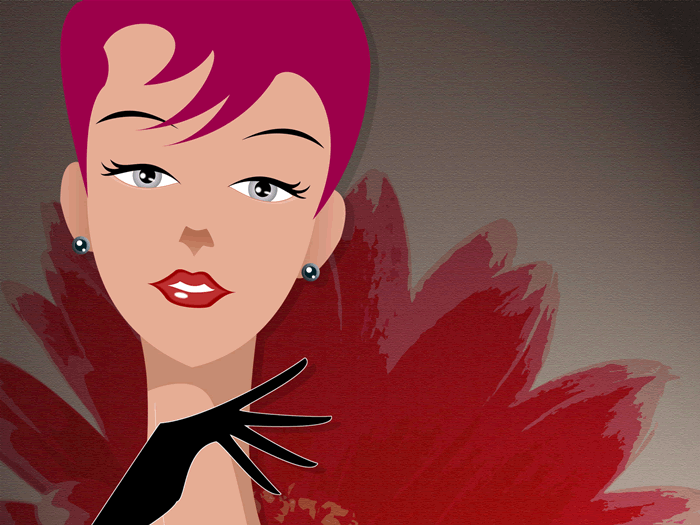 ������Ů�廭��ֽ