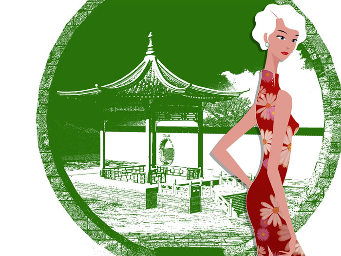 ������Ů�廭��ֽ