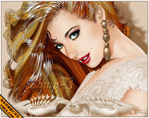 �������CG�滭�Ը���Ů