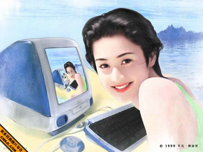 ƽ�� ����һ滭��Ů����