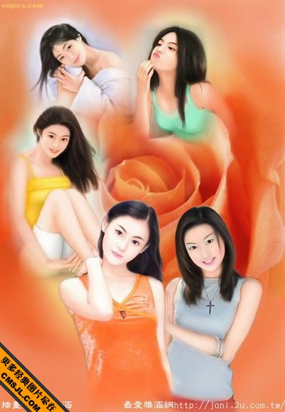 ��ʱ���Ը�������Ů�滭����